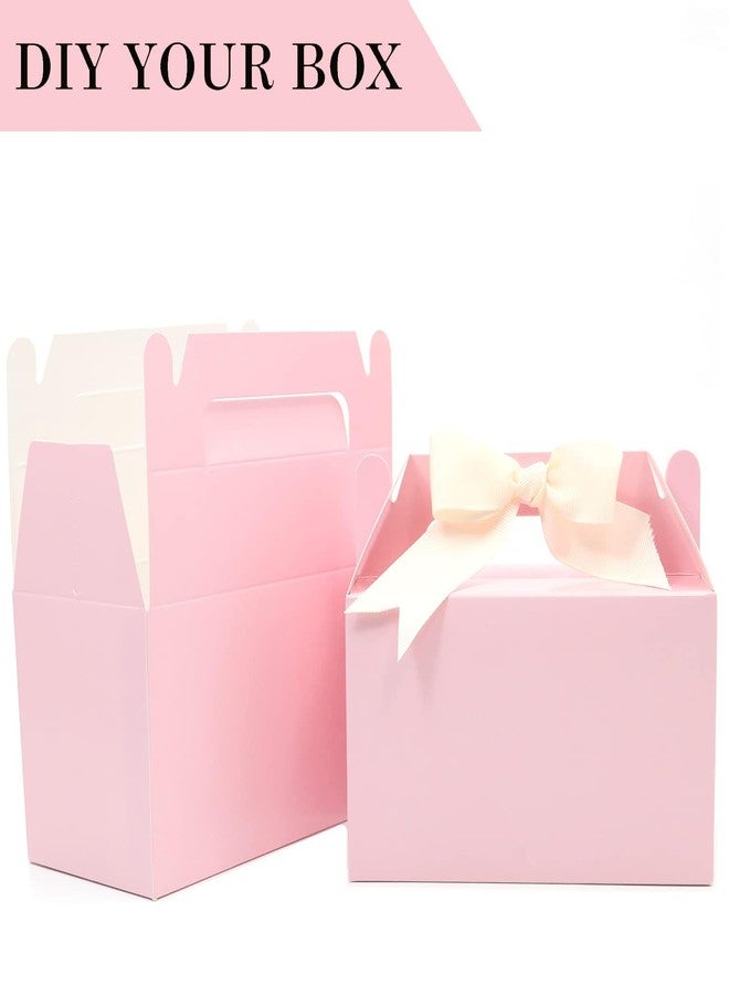 Oletx 50Pcs Pink Gable Boxes, 5.9'' Small Party Favor Treat Box, Goodie Box, Candy Box for Valentine's Day, Birthday, Baby Shower and Any Fun Occasion - Image 3